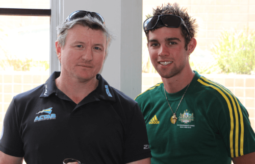 Glenn and Michael Matthews post Commonwealth Games